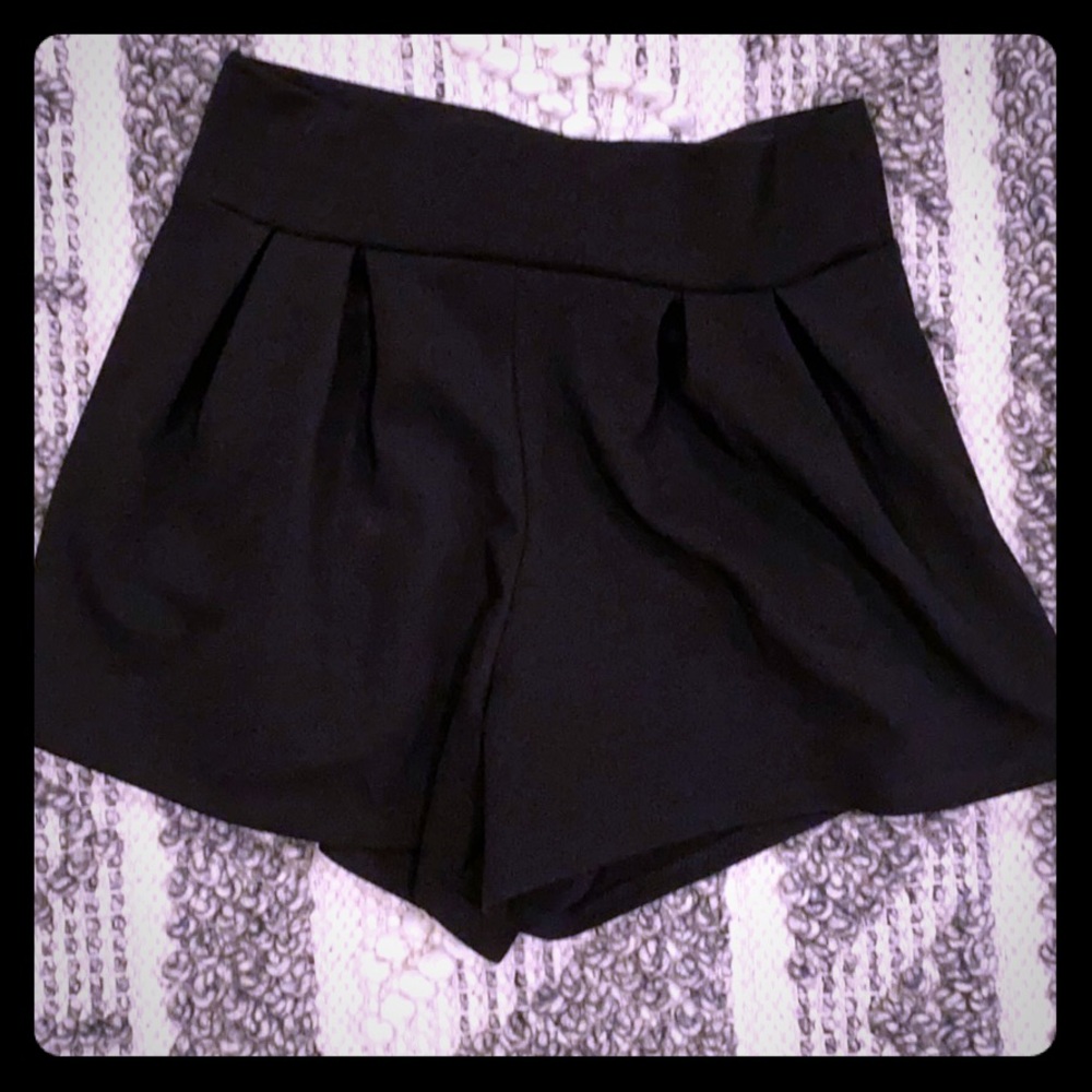 Black Trendy Mini Skirt (Shorts)